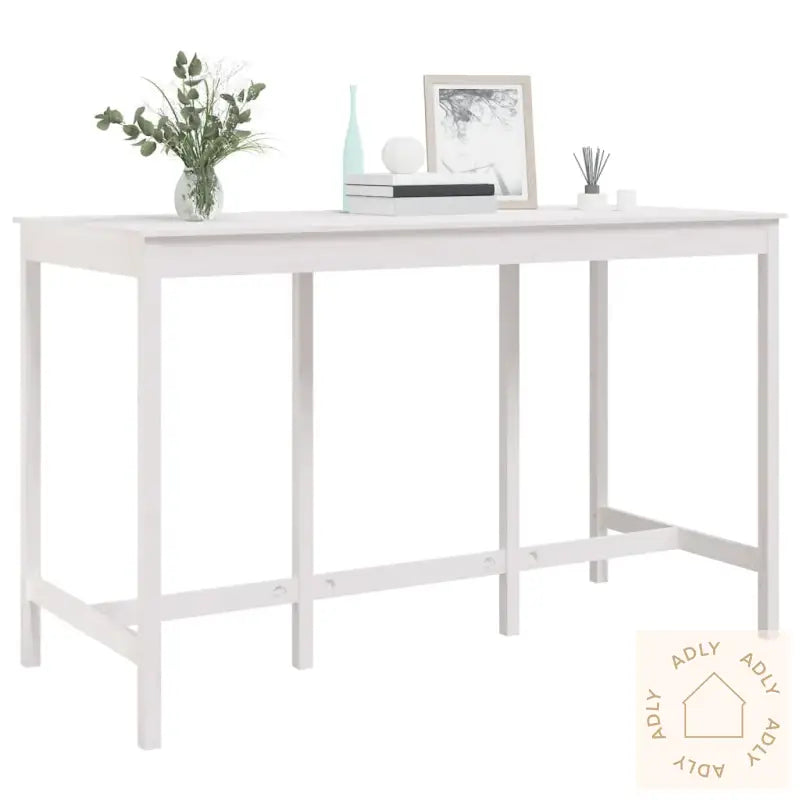 Barbord Hvit 180X80X110 Cm Heltre Furu