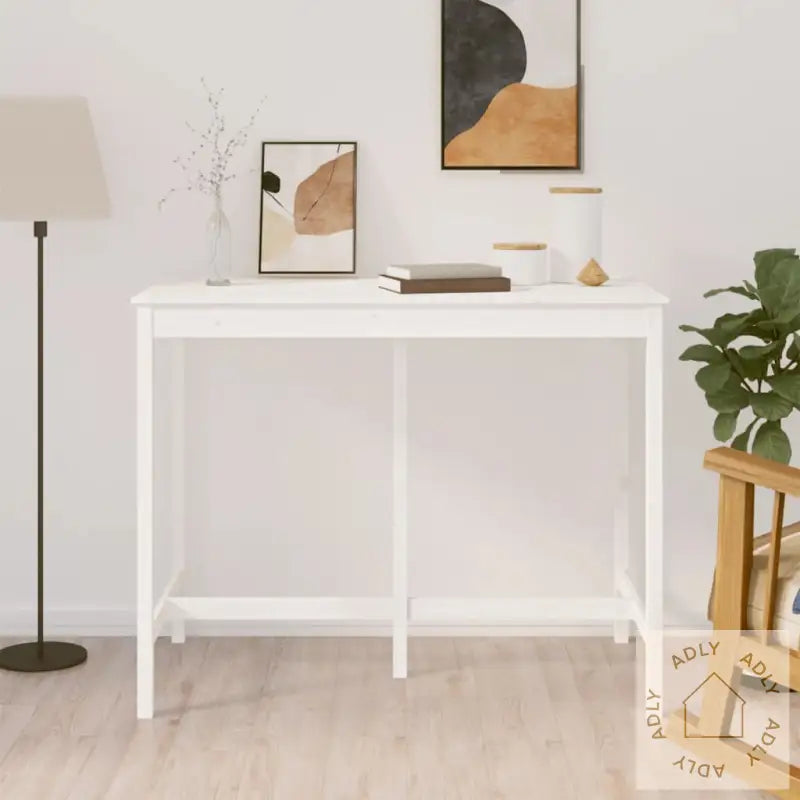 Barbord Hvit 140X80X110 Cm Heltre Furu