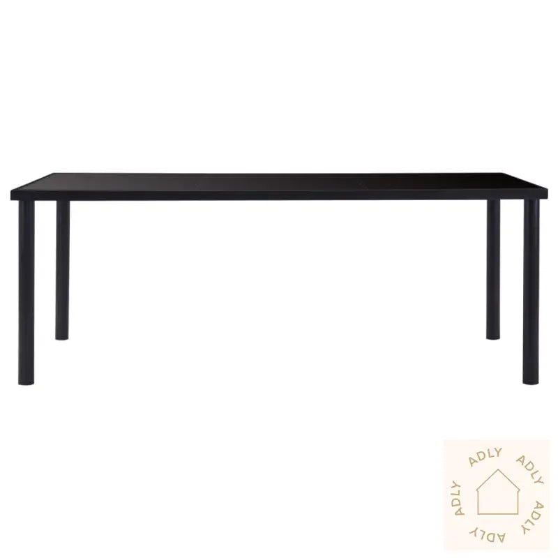 Spisebord Svart 200X100X75 Cm Herdet Glass