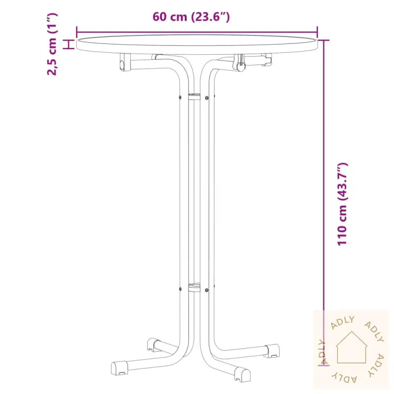 Spisebord Hvit Ø60X110 Cm Konstruert Tre Og Stål