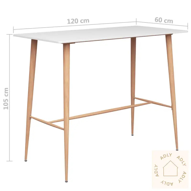 Barbord Hvit 120X60X105 Cm
