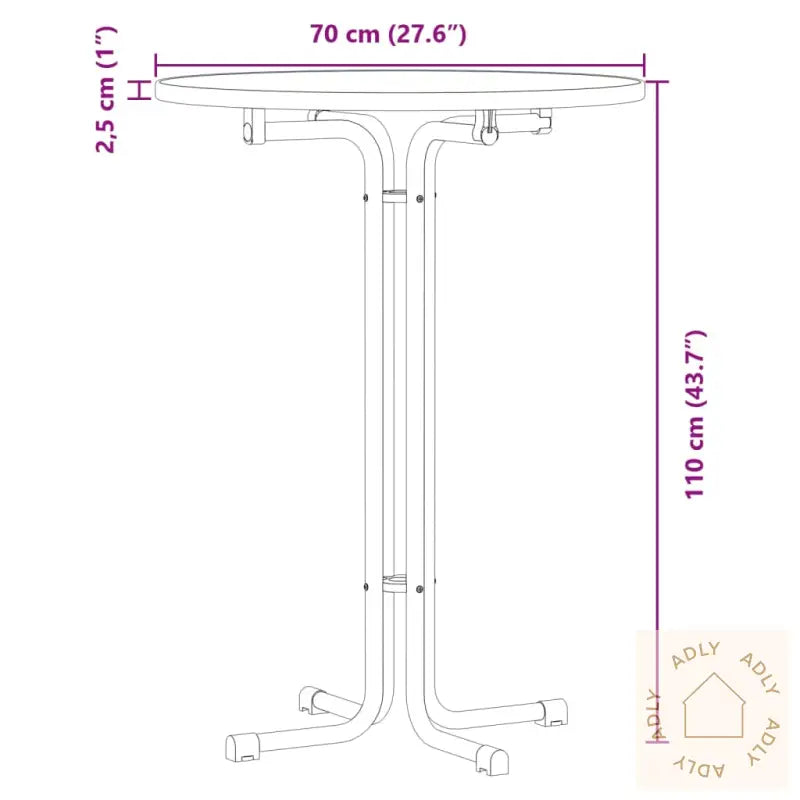 Spisebord Svart Ø70X110 Cm Konstruert Tre Og Stål