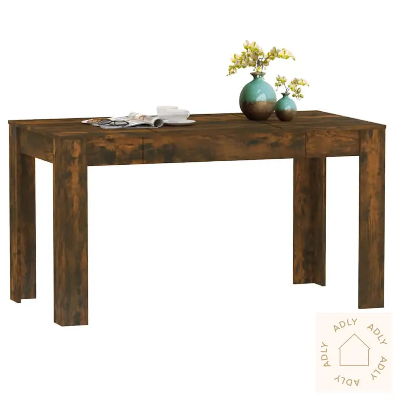 Spisebord Røkt Eik 140X74,5X76 Cm Konstruert Tre