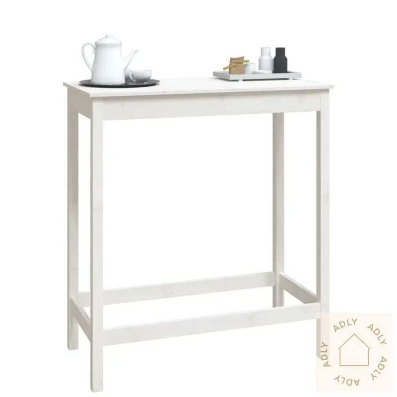 Barbord Hvit 100X50X110 Cm Heltre Furu