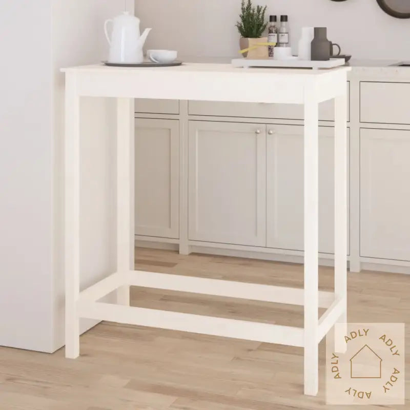 Barbord Hvit 100X50X110 Cm Heltre Furu