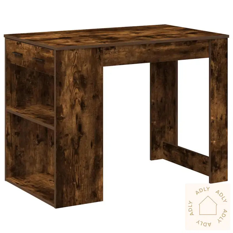 Skrivebord Med Skuff Og Hylle 102X62X77,5 Cm Konstruert Tre