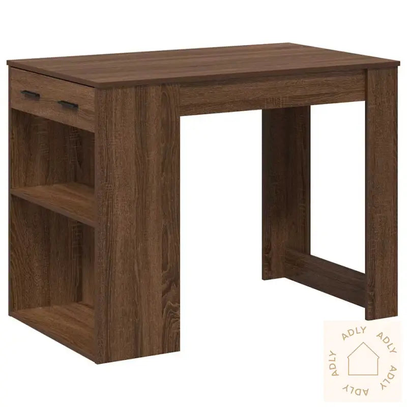 Skrivebord Med Skuff Og Hylle 102X62X77,5 Cm Konstruert Tre