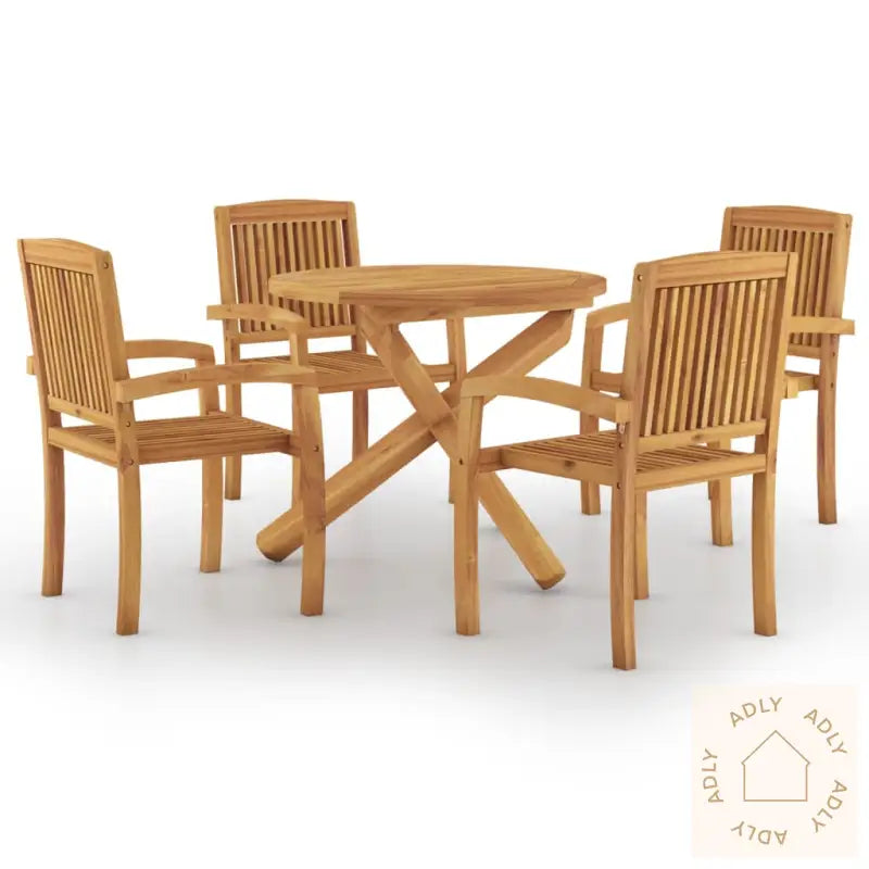 Utendørs Spisestue 5 Deler Heltre Teak