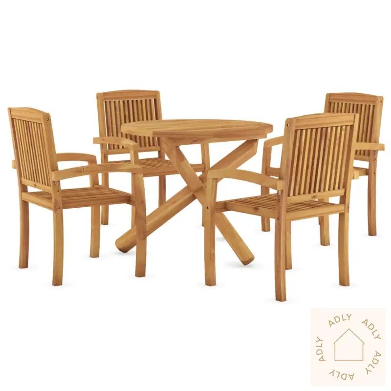 Utendørs Spisestue 5 Deler Heltre Teak