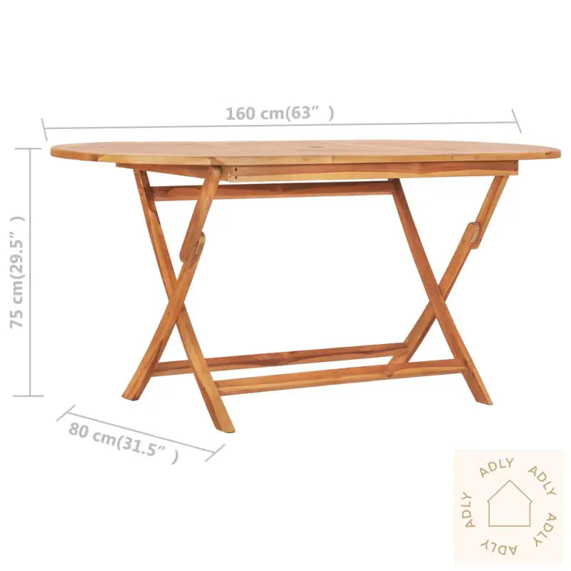 Utendørs Spisestue Sammenleggbar 7 Deler Heltre Teak
