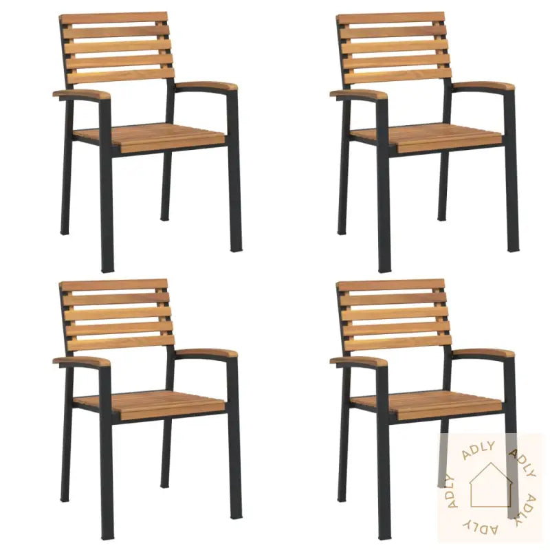 Hagespisegruppe 5 Deler Heltre Akasie Og Metall