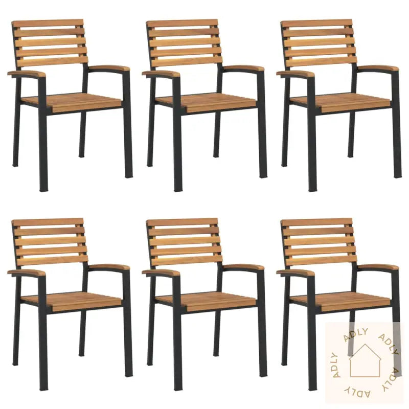 Hagespisegruppe 7 Deler Heltre Akasie Og Metall