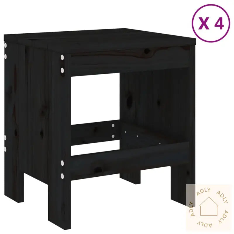 Hagespisestue 5 Deler Svart Heltre Furu