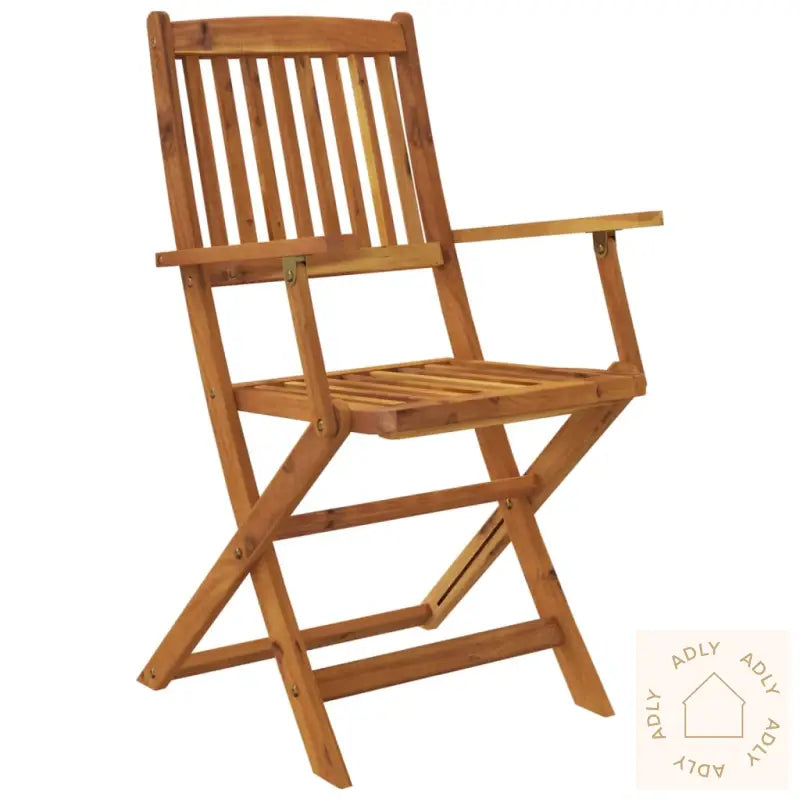 Utendørs Sammenleggbar Spisestue 7 Deler Heltre Akasie