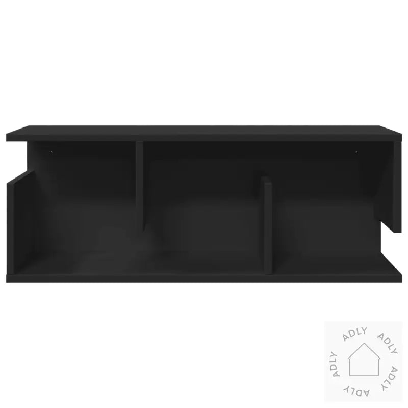 Veggskap 80X20X30 Cm Svart Konstruert Tre