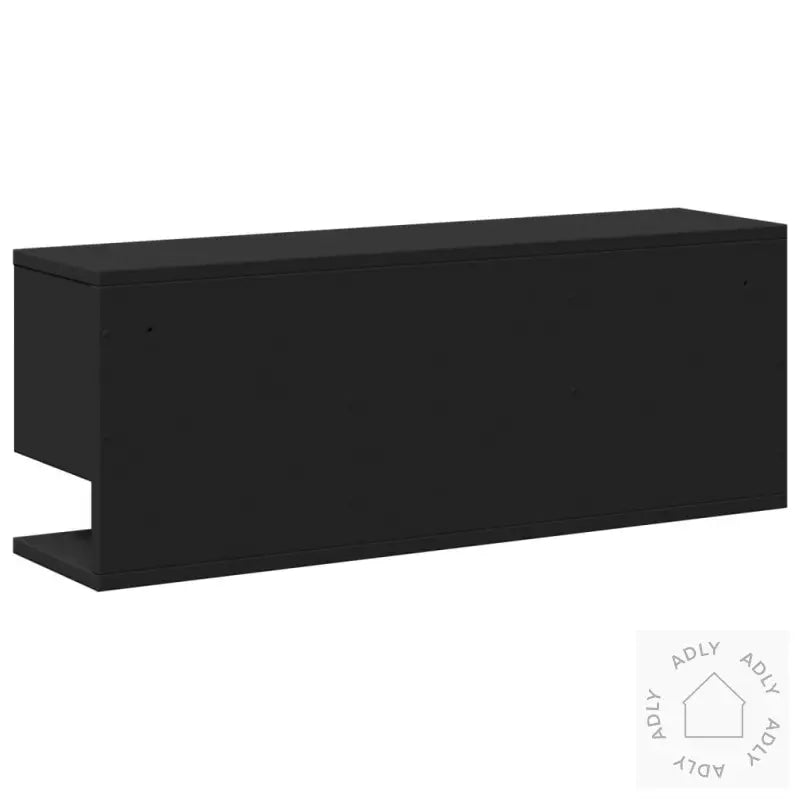 Veggskap 80X20X30 Cm Svart Konstruert Tre
