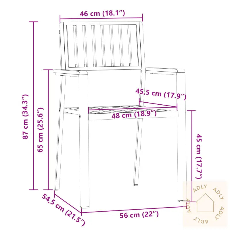 Stable Hage Stoler 6 Stk 54.5X56X87 Cm Massivt Teak