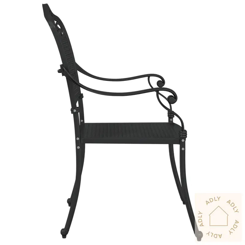 Hagemøbler 2 Stk Svart Støpegods Aluminium