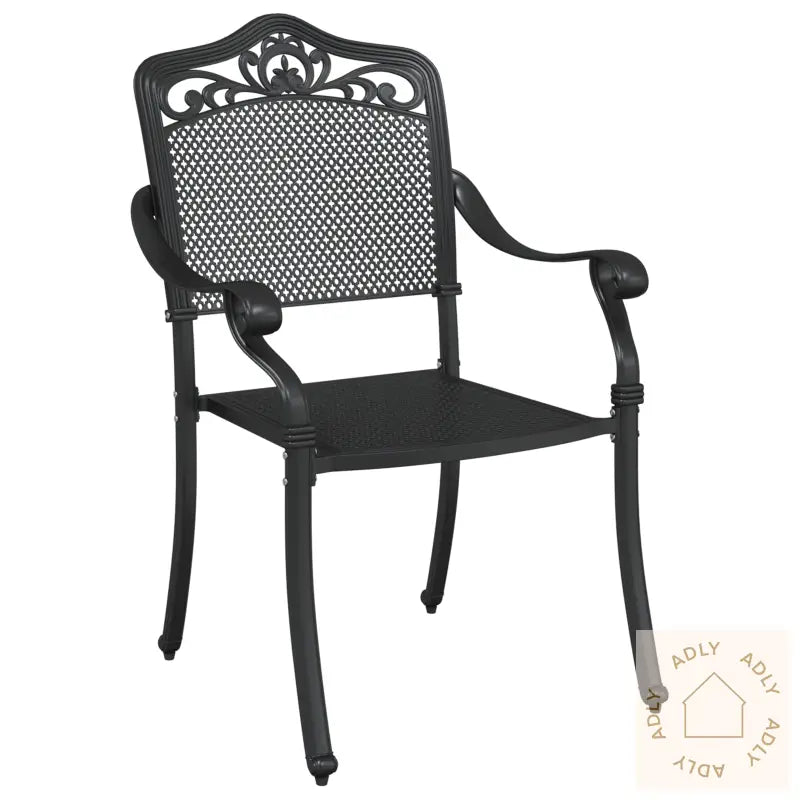 Hagemøbler 2 Stk Svart Støpegods Aluminium