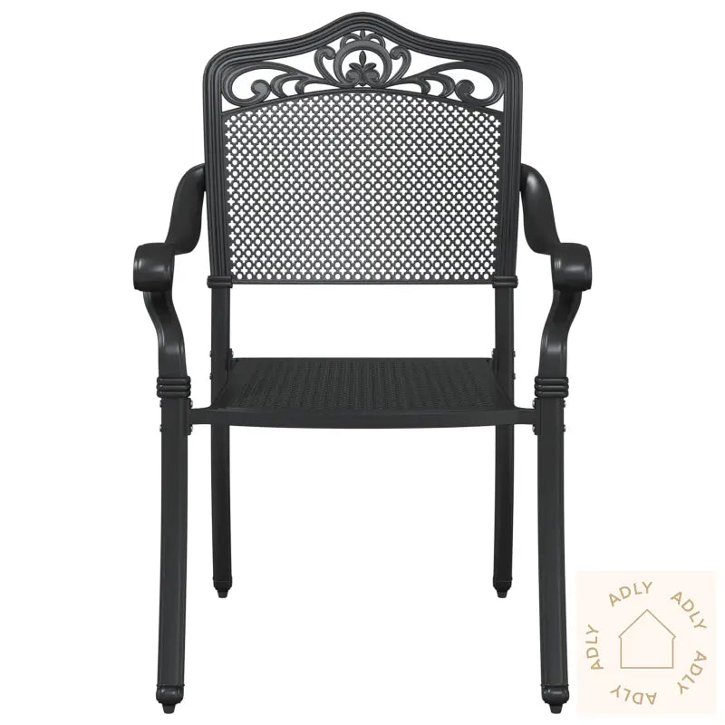 Hagemøbler 2 Stk Svart Støpegods Aluminium