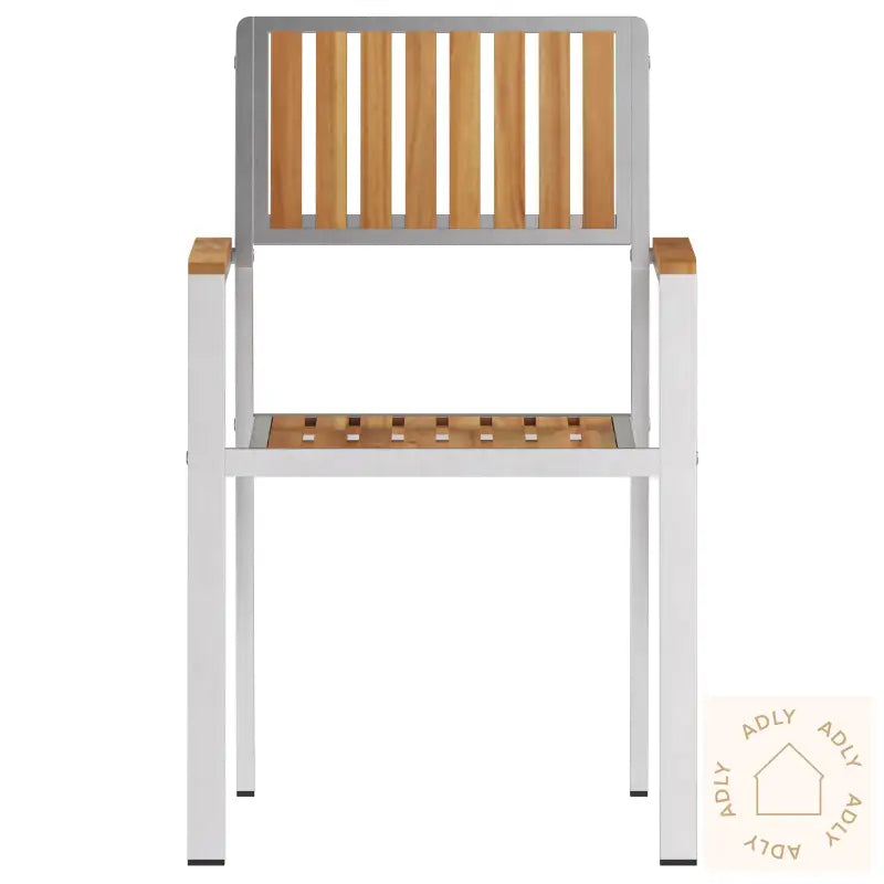 Stable Hagemøbler 2 Stk Solid Teak & Rustfritt Stål