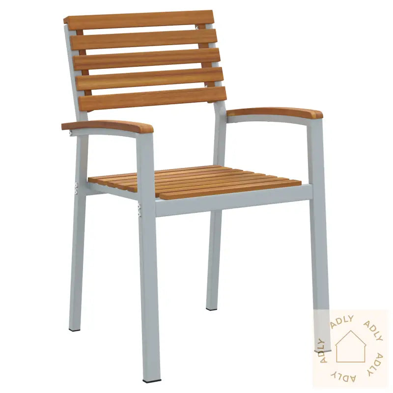 Stable Hage Stoler 8 Stk Solid Tre Akasie Og Metall