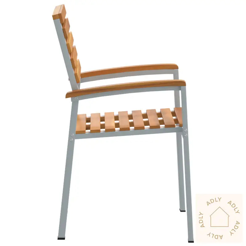 Stable Hage Stoler 8 Stk Solid Tre Akasie Og Metall