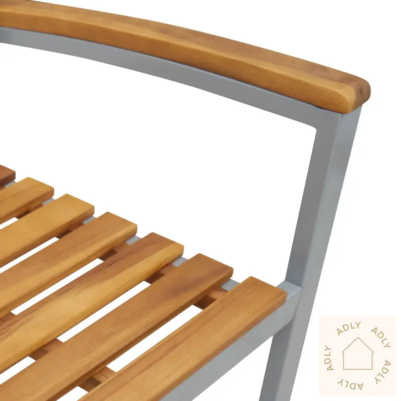 Stable Hage Stoler 6 Stk Solid Akasie Tre Og Metall