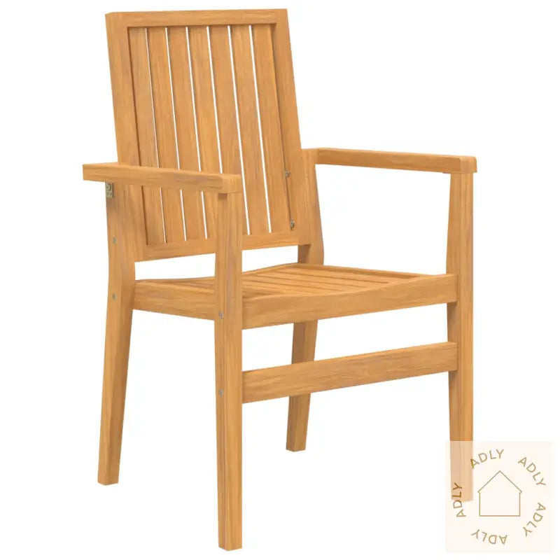 Stablebare Hagestoler 2 Stk 56,5X57,5X91 Cm Heltre Teak