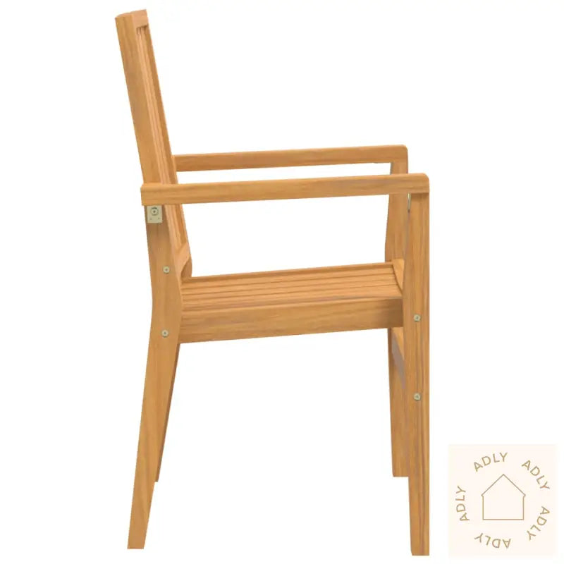 Stablebare Hagestoler 2 Stk 56,5X57,5X91 Cm Heltre Teak
