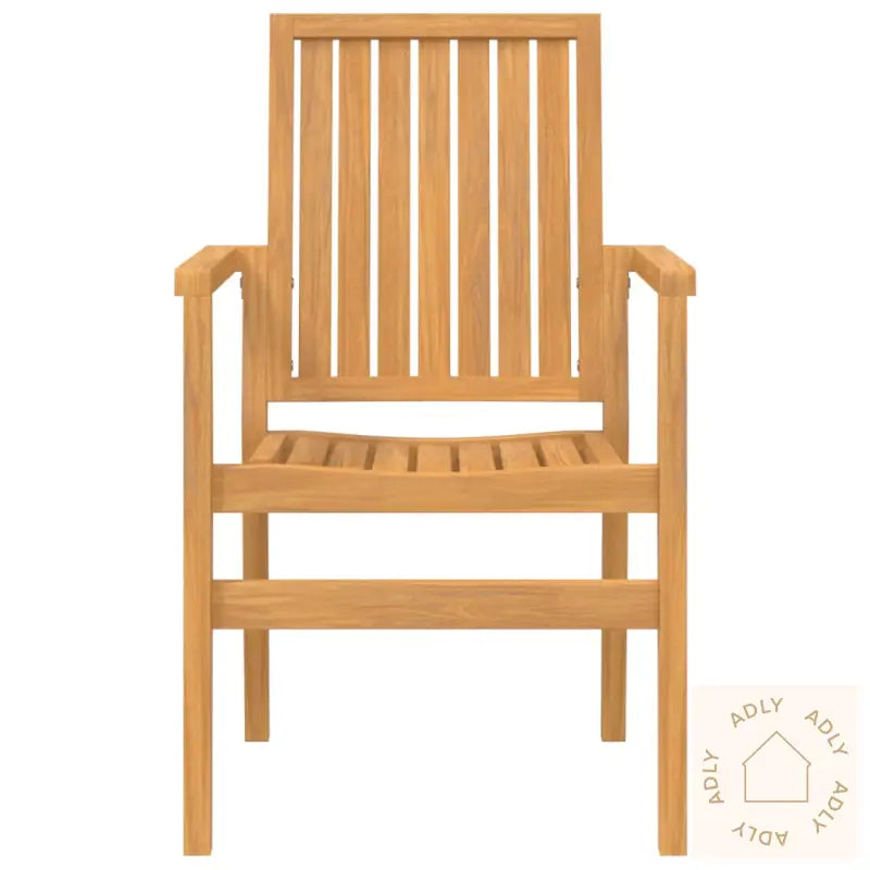 Stablebare Hagestoler 2 Stk 56,5X57,5X91 Cm Heltre Teak