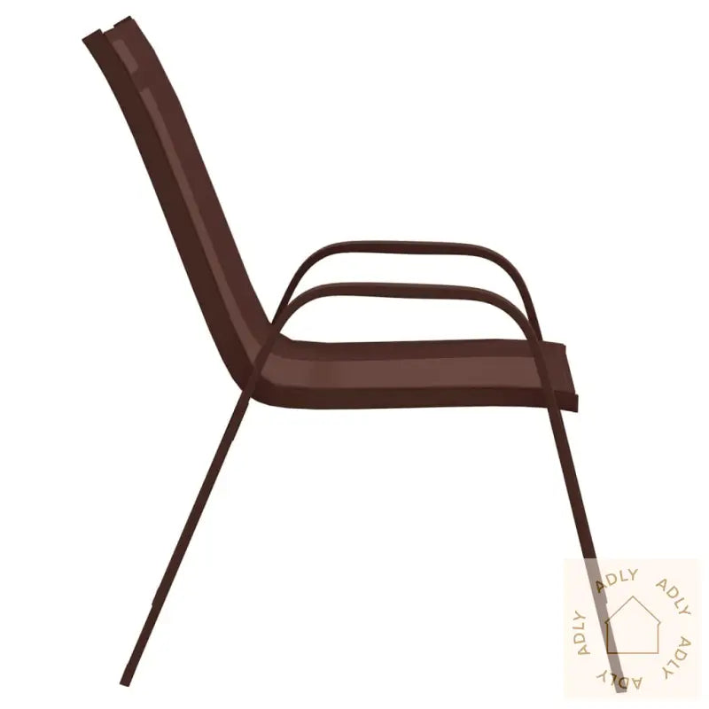 Stablebare Hagestoler 2 Stk Brun Textilene-Stoff