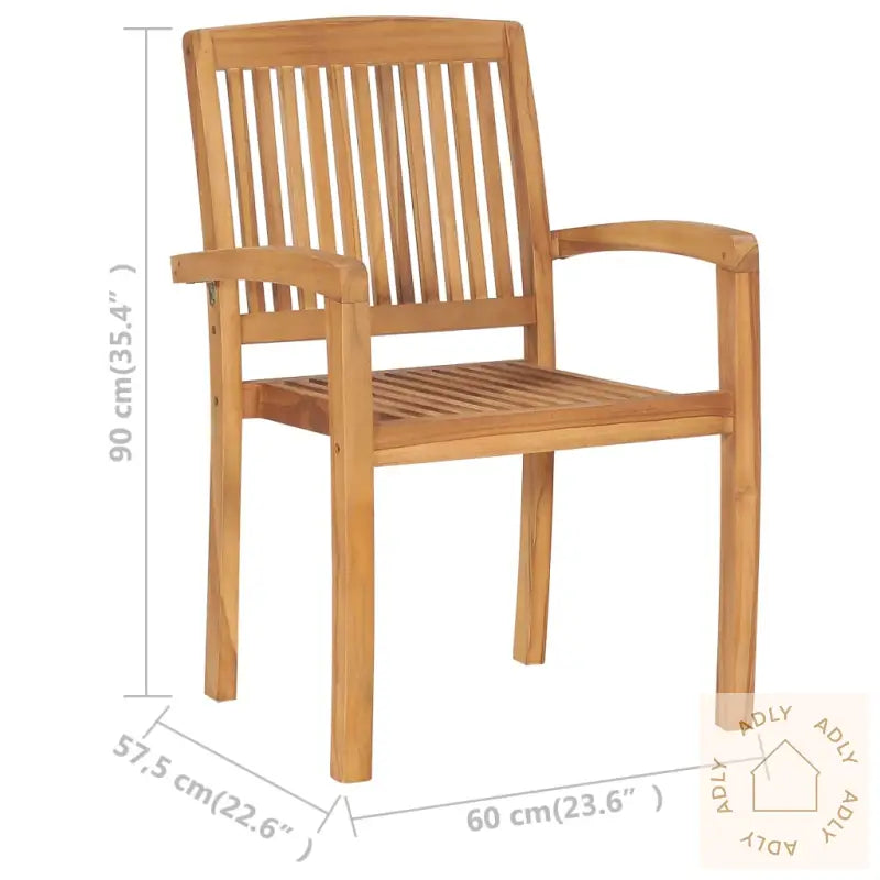 Stablebare Spisestoler Til Hage 2 Stk Heltre Teak