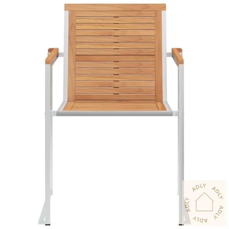 Hagestoler 2 Stk Heltre Teak Og Rustfritt Stål