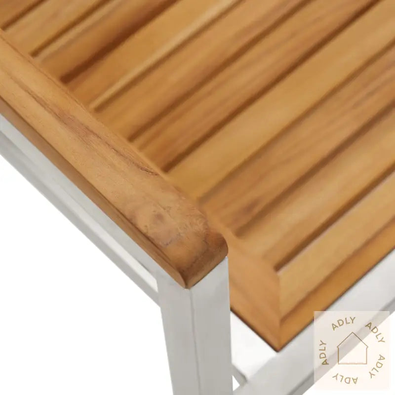 Hagestoler 2 Stk Heltre Teak Og Rustfritt Stål