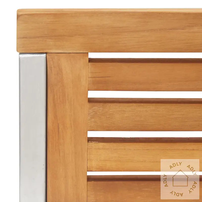 Hagestoler 2 Stk Heltre Teak Og Rustfritt Stål