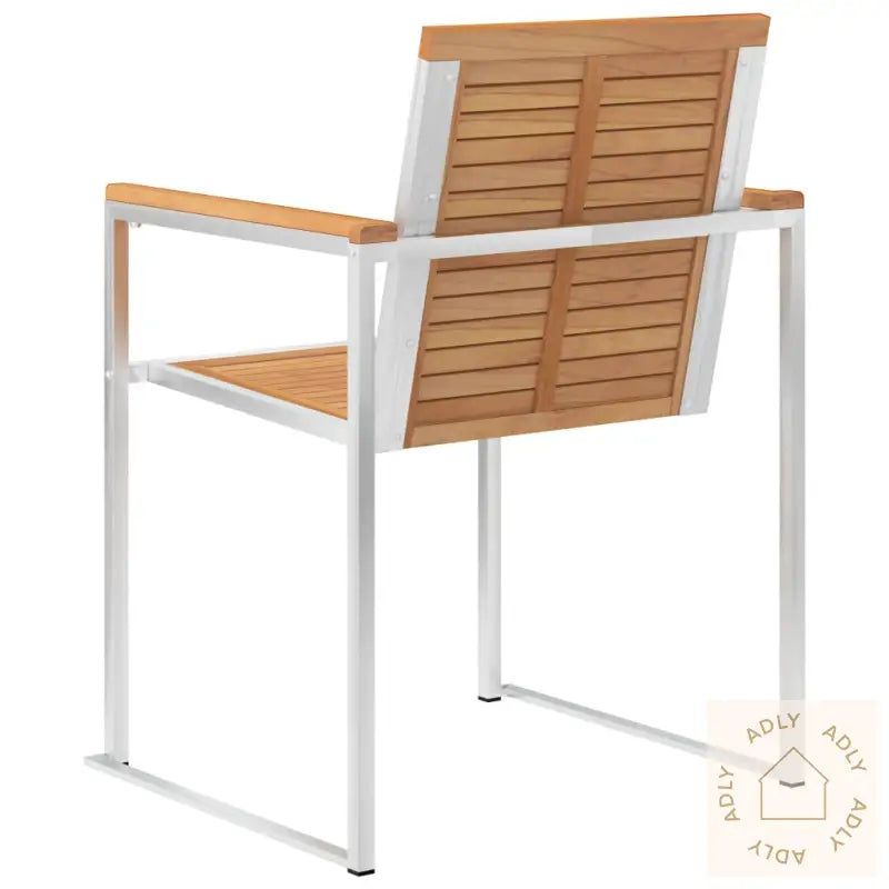 Hagestoler 2 Stk Heltre Teak Og Rustfritt Stål