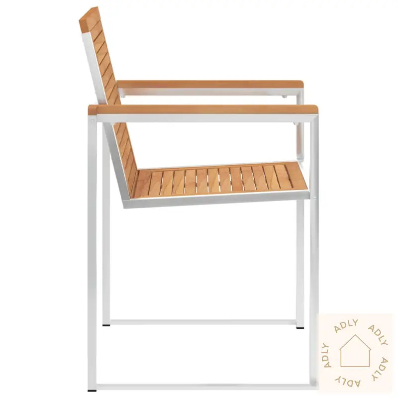 Hagestoler 2 Stk Heltre Teak Og Rustfritt Stål