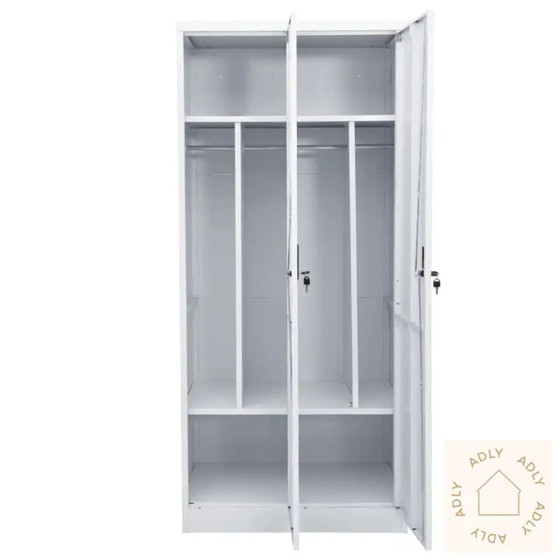 Garderobe Lysegrå 80X50X180 Cm Stål