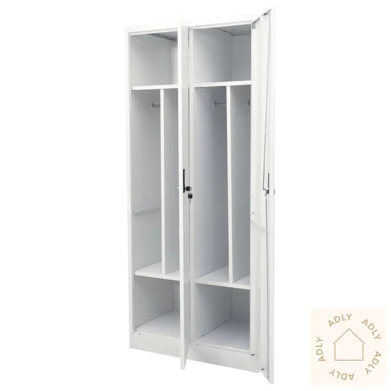 Garderobe Lysegrå 80X50X180 Cm Stål
