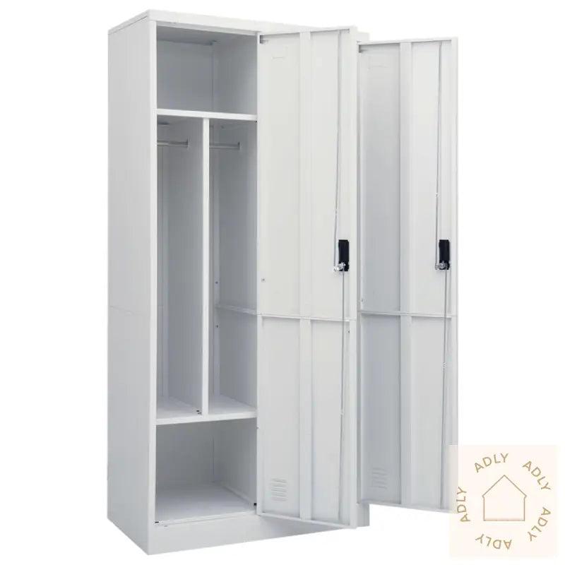 Garderobe Lysegrå 80X50X180 Cm Stål