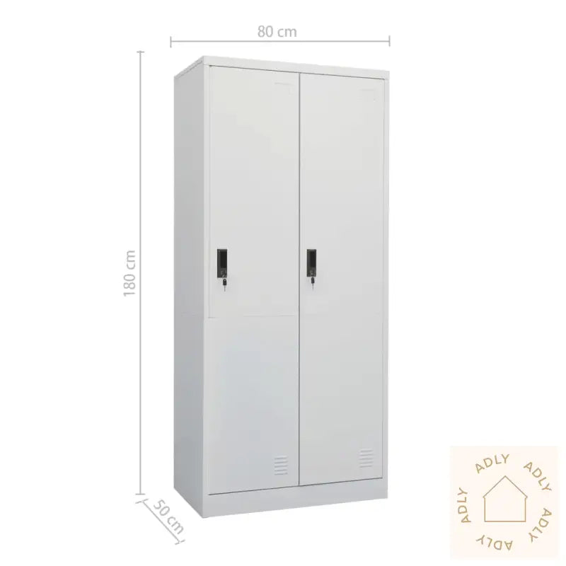 Garderobe Lysegrå 80X50X180 Cm Stål