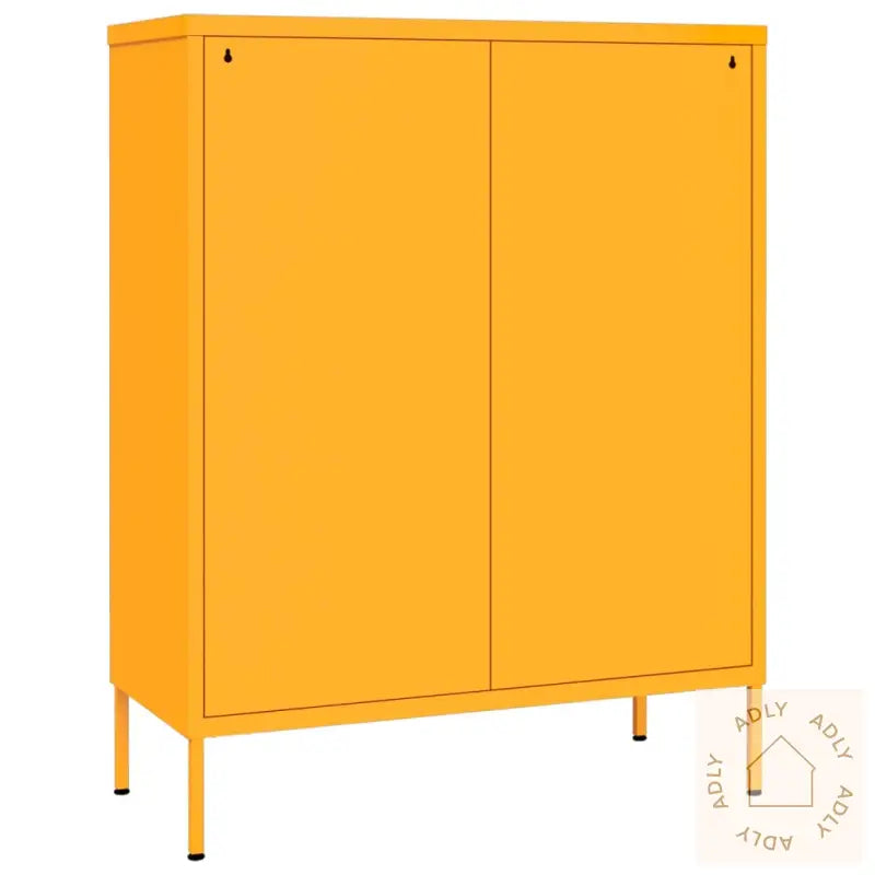 Kommode Sennepsgul 80X35X101,5 Cm Stål