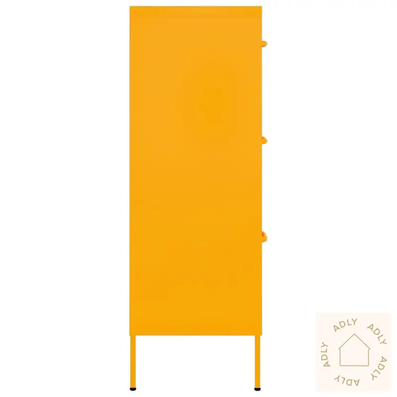 Kommode Sennepsgul 80X35X101,5 Cm Stål