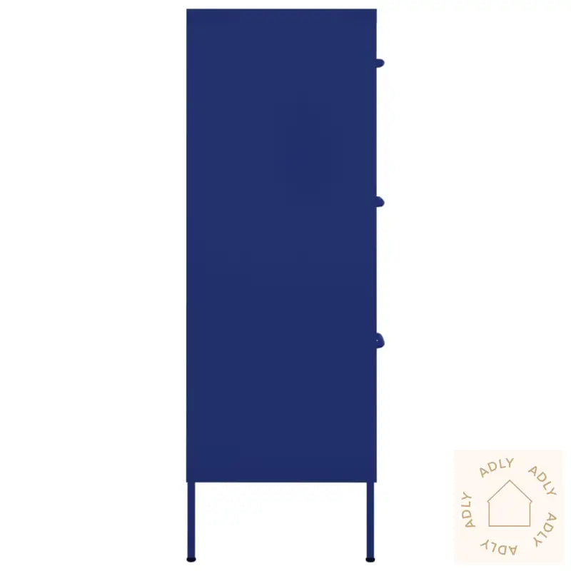 Kommode Marineblå 80X35X101,5 Cm Stål