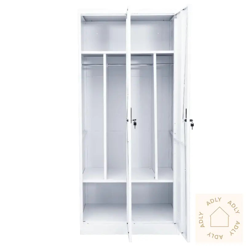 Garderobe Hvit 80X50X180 Cm Stål