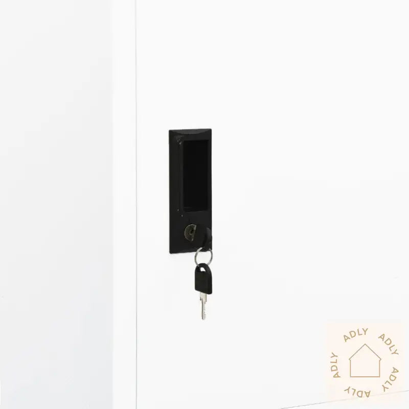 Garderobe Hvit 80X50X180 Cm Stål
