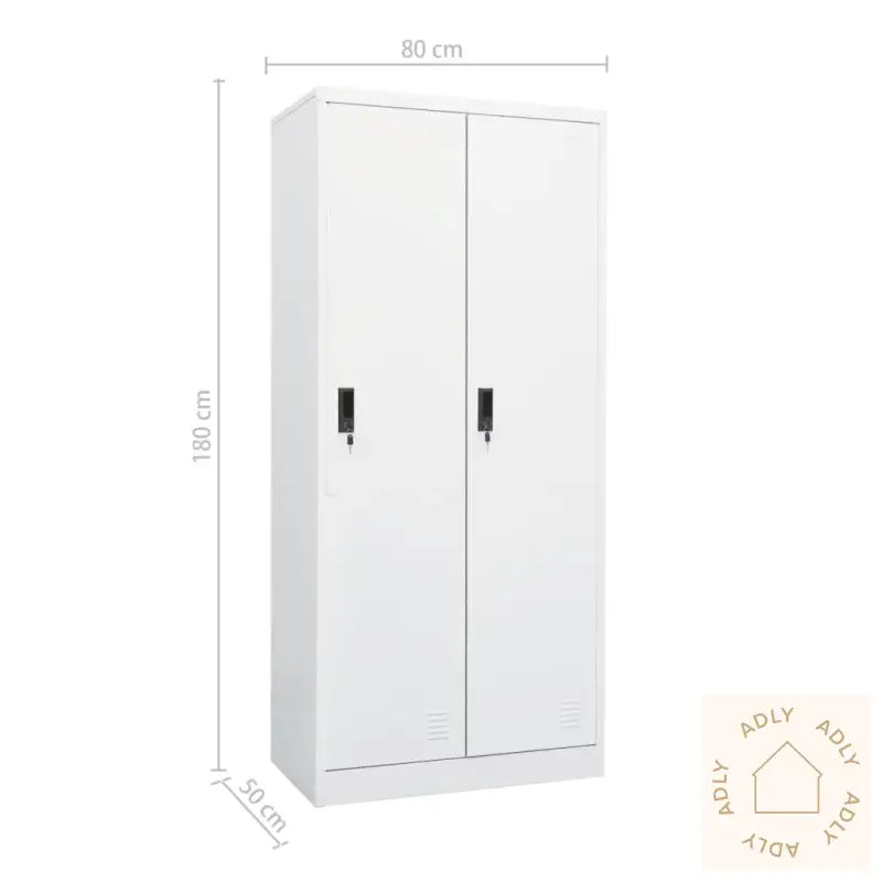 Garderobe Hvit 80X50X180 Cm Stål