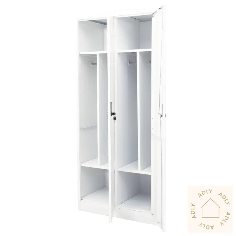 Garderobe Hvit 80X50X180 Cm Stål