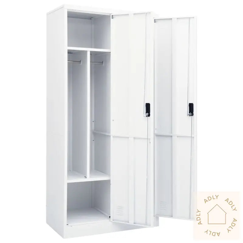 Garderobe Hvit 80X50X180 Cm Stål